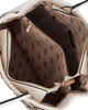 Immagine di RIFLE - Borsa due manici beige con parte frontale in paglia, tracolla removibile