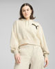 Immagine di PUMA - FELPA CON CAPPUCCIO BEIGE LEO LUXE RELAXED CROPPED HD DA DONNA - 632338-87