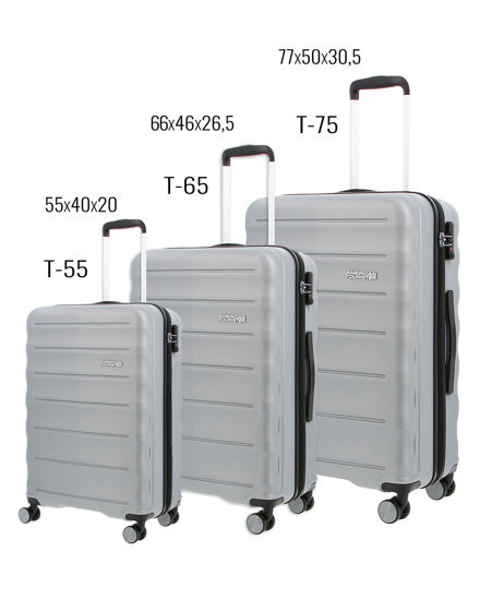 Immagine di AMERICAN TOURISTER - TROLLEY ARGENTO 4 RUOTE IN ABS CON COMBINAZIONE TSA