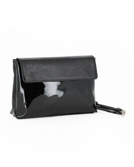 Immagine di TATOO - Borsa da sera in vernice nera MADE IN ITALY