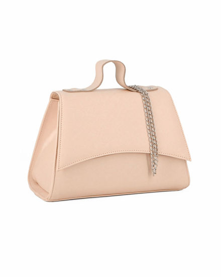 Immagine di TATOO - Minibag beige con patta ad onda - MADE IN ITALY