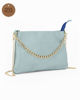 Immagine di DIVAS - Tracolla VERA PELLE celeste jeans - MADE IN ITALY