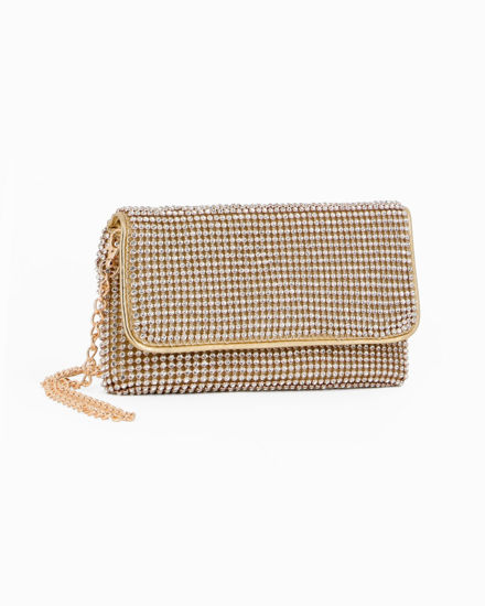 Immagine di DIVAS - Borsa da sera oro tutta strass