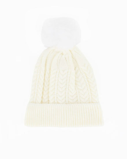 Immagine di BRUGI - BERRETTO CON POMPOM BABY GIRL BIANCO