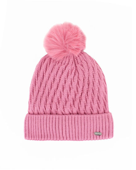 Immagine di BRUGI - BERRETTO CON POMPOM DA DONNA ROSA