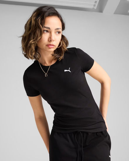 Immagine di PUMA - T-SHIRT NERA WARDROBE ESS SLIM TEE DA DONNA - 629742-01