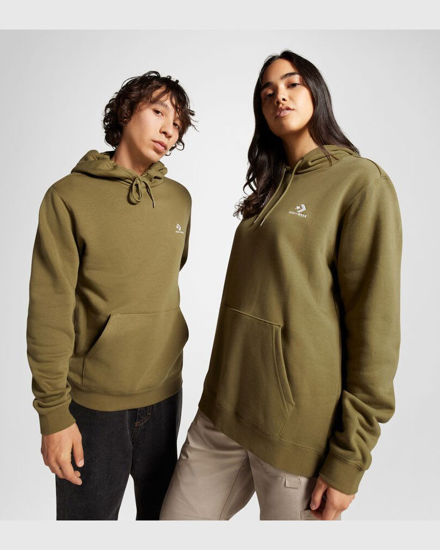 Immagine di CONVERSE FELPA VERDE CON CAPPUCCIO GO-TO EMBROIDERED STAR  - 10024509