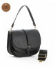 Immagine di DIVAS - Borsa sella nera in VERA PELLE - MADE IN ITALY