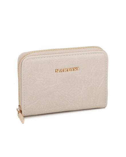 Immagine di NARDINI - Portacarte beige con chiusura a zip