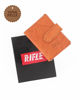 Immagine di RIFLE - Portafoglio arancione in VERA PELLE con zip posteriore