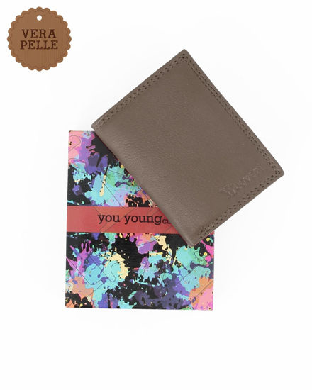 Immagine di YOU YOUNG COVERI - Portafoglio taupe in VERA PELLE da donna