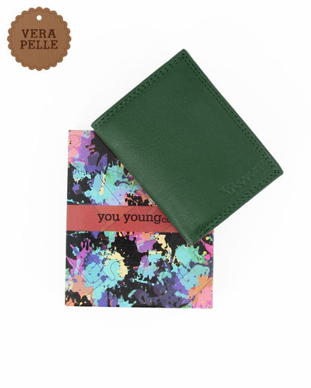 Immagine di YOU YOUNG COVERI - Portafoglio verde in VERA PELLE da donna