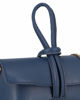 Immagine di DIVAS - Borsa bracciale blu con catena oro VERA PELLE, MADE IN ITALY