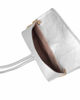 Immagine di DIVAS - Borsa bracciale argento con catena oro VERA PELLE, MADE IN ITALY