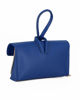 Immagine di DIVAS - Borsa bracciale blu elettrico con catena oro VERA PELLE, MADE IN ITALY