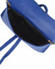 Immagine di DIVAS - Borsa bracciale blu elettrico con catena oro VERA PELLE, MADE IN ITALY