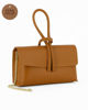 Immagine di DIVAS - Borsa bracciale cuoio con catena oro VERA PELLE, MADE IN ITALY