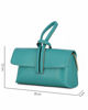 Immagine di DIVAS - Borsa bracciale azzurra con catena oro VERA PELLE, MADE IN ITALY