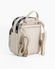 Immagine di RIFLE - Zaino beige con parte frontale scamosciata e due zip loggate