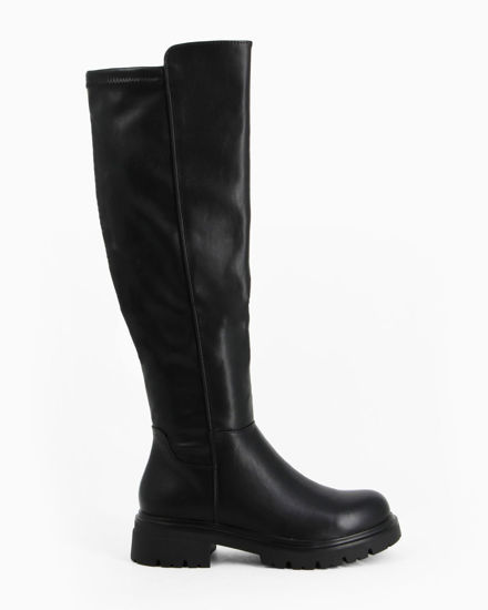 Immagine di MISS GLOBO - Stivale nero con zip laterale, tacco 4CM