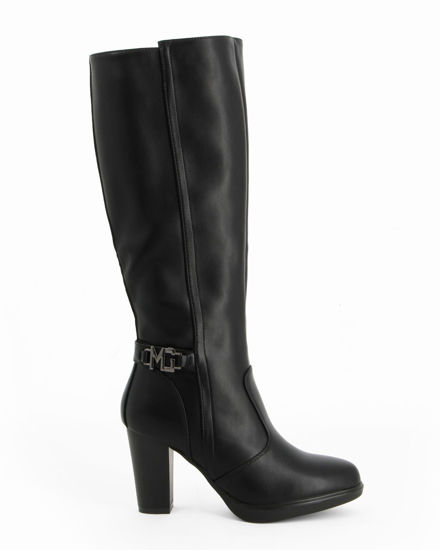 Immagine di MISS GLOBO - Stivale nero con zip laterale, tacco 8CM