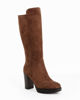 Immagine di MISS GLOBO - Stivale khaki scamosciato con zip laterale, tacco 10CM