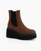 Immagine di MISS GLOBO - Beatles khaki scamosciato con zeppa 7CM