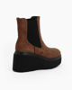 Immagine di MISS GLOBO - Beatles khaki scamosciato con zeppa 7CM