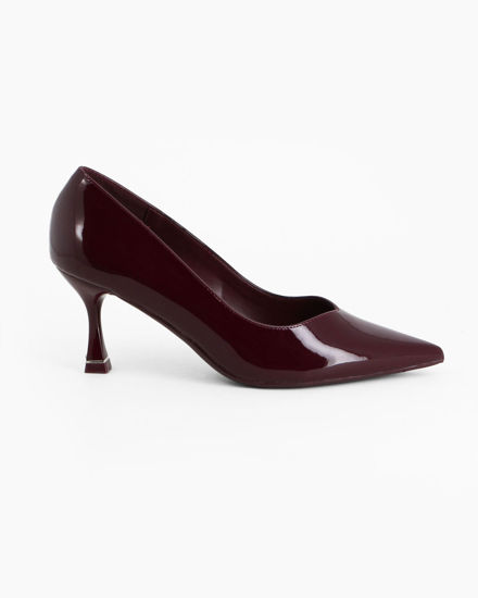 Immagine di MISS GLOBO - Décolleté bordeaux in vernice con sottopiede in VERA PELLE, tacco 7CM
