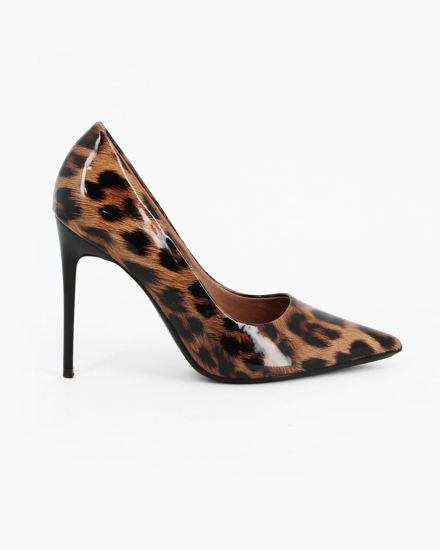Immagine di MISS GLOBO - Décolleté leopardata in vernice con sottopiede in VERA PELLE, tacco 10,5CM
