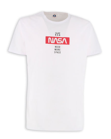 Immagine di NASA - Tshirt bianca da uomo con logo frontale -  JL052521