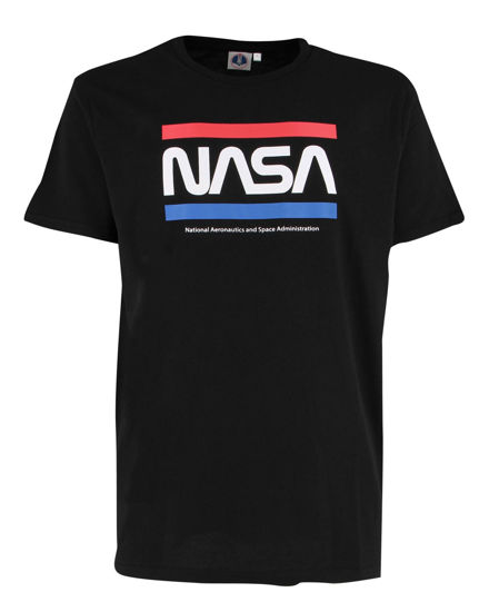 Immagine di NASA - Tshirt nera da uomo con logo frontale -  JL052522