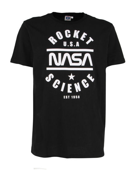 Immagine di NASA - Tshirt nera da uomo con stampa frontale - JL052523