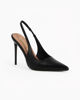 Immagine di MISS GLOBO - Décolleté slingback nera con sottopiede in VERA PELLE, tacco 10,5CM