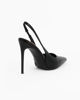 Immagine di MISS GLOBO - Décolleté slingback nera con sottopiede in VERA PELLE, tacco 10,5CM