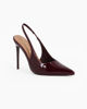 Immagine di MISS GLOBO - Décolleté slingback bordeaux in vernice con sottopiede in VERA PELLE, tacco 10,5CM