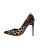 Immagine di MISS GLOBO - Décolleté leopardata in raso con sottopiede in VERA PELLE, tacco 10,5CM