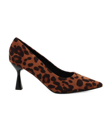Immagine di MISS GLOBO - Décolleté leopardata scamosciata con sottopiede in VERA PELLE, tacco 7,5CM