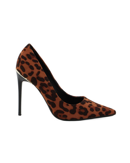 Immagine di MISS GLOBO - Décolleté leopardata scamosciata con sottopiede in VERA PELLE, tacco 10,5CM