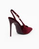 Immagine di MISS GLOBO - Décolleté slingback bordeaux fiorata in velluto, tacco 10,5CM