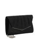 Immagine di DIVAS - Pochette nera in lurex con patta plissettata
