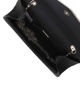 Immagine di DIVAS - Pochette nera in lurex con patta plissettata