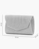 Immagine di DIVAS - Pochette argento in lurex con patta plissettata