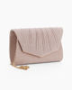Immagine di DIVAS - Pochette oro rosa in lurex con patta plissettata