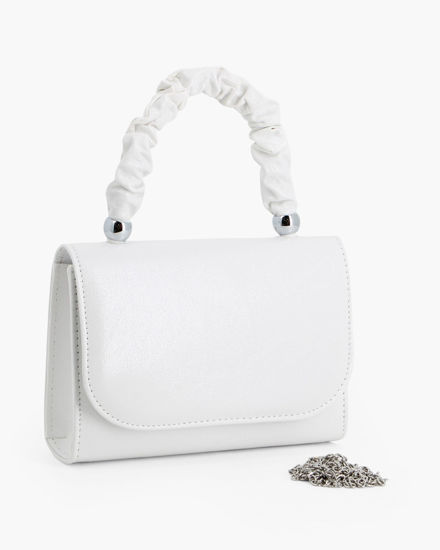 Immagine di DIVAS - Minibag bianca con manico arricciato