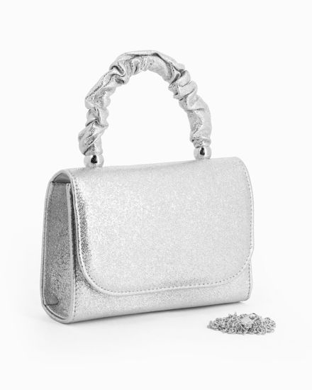 Immagine di DIVAS - Minibag argento con manico arricciato