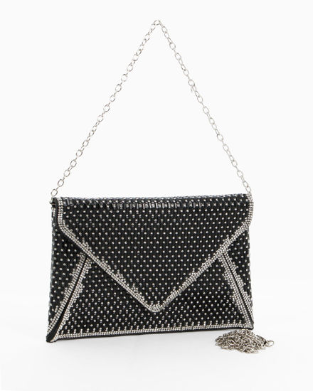 Immagine di DIVAS - Pochette nera con strass