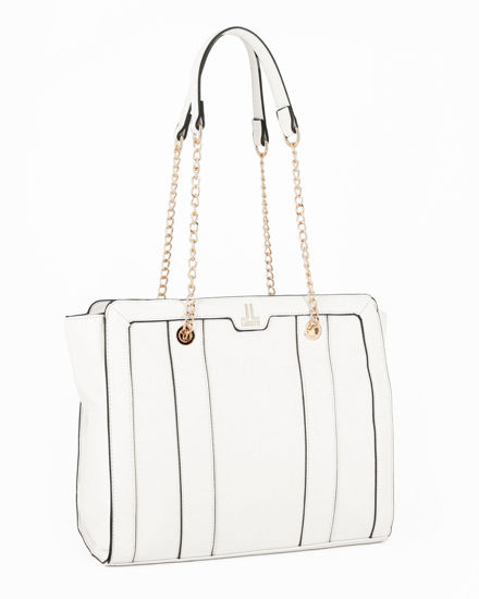 Immagine di LANCETTI - Borsa shopper bianca MINUIT