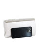 Immagine di DIVAS - Pochette bianca con strass sulla patta e chiusura girello