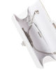 Immagine di DIVAS - Pochette bianca con strass sulla patta e chiusura girello